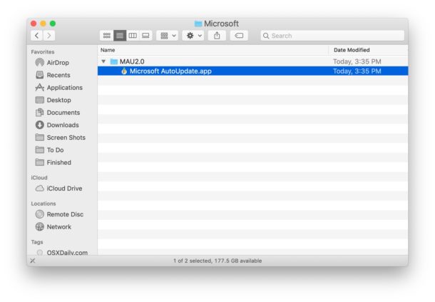 microsoft autoupdate for mac 4.3 stuck